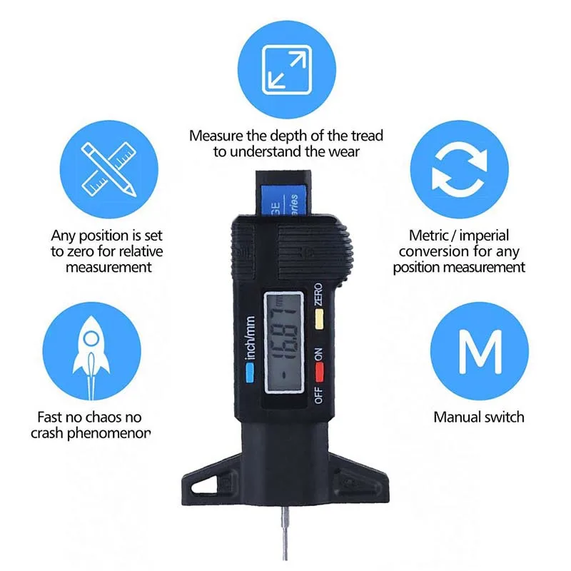 Digital Motorcycle Car Tire Ty - Motorcycle Brake Pads recension och pris
